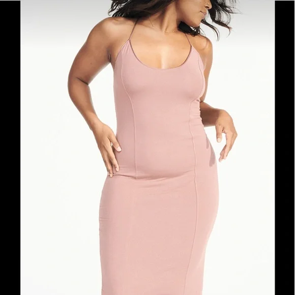 knee length dresses for ladies Victoria’s Secret Gold Label Black Burnt Velvet Midi Slip Dress Nightg main image 1